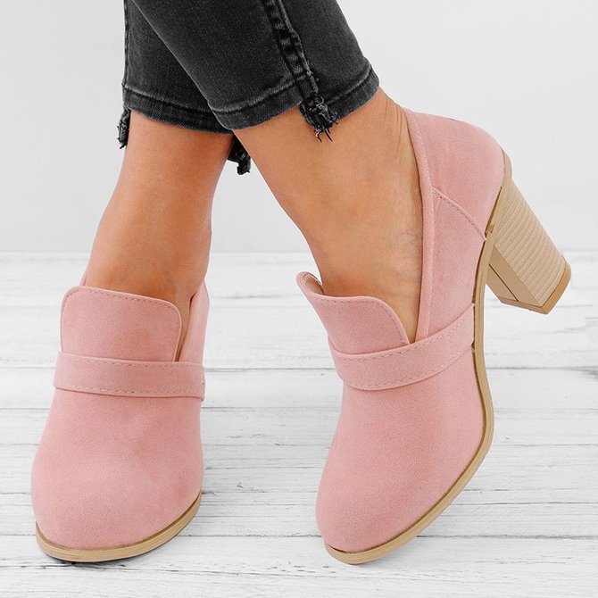 flat heel slip on boots